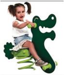 outdoor playground galvanized steel children spring rider-ET-E07D