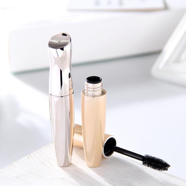 Electroplated Plastic Mascara Tube Silicone Eyelash Brush Head Empty Mascara Bottle