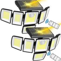 Éclairage solaire étanche à l'eau 6W Sensor de mouvement extérieur 600 lumens
