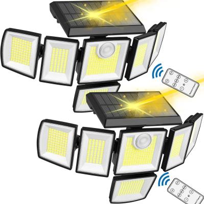 Éclairage solaire étanche à l'eau 6W Sensor de mouvement extérieur 600 lumens