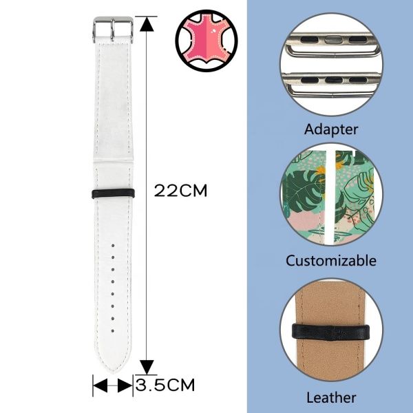 Diy Custom Printing Sublimation For Apple Smart Watch Bands PU Leather Blank Sublimation Watch Band
