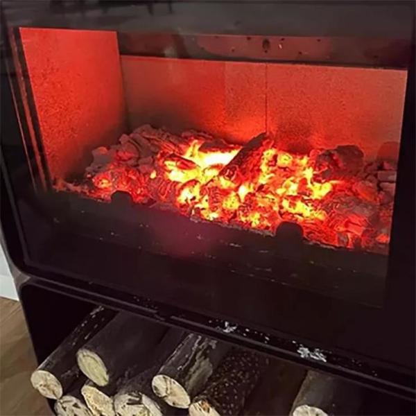 Modern European Style Indoor Freestanding Carbon Steel Wood Burning Stove