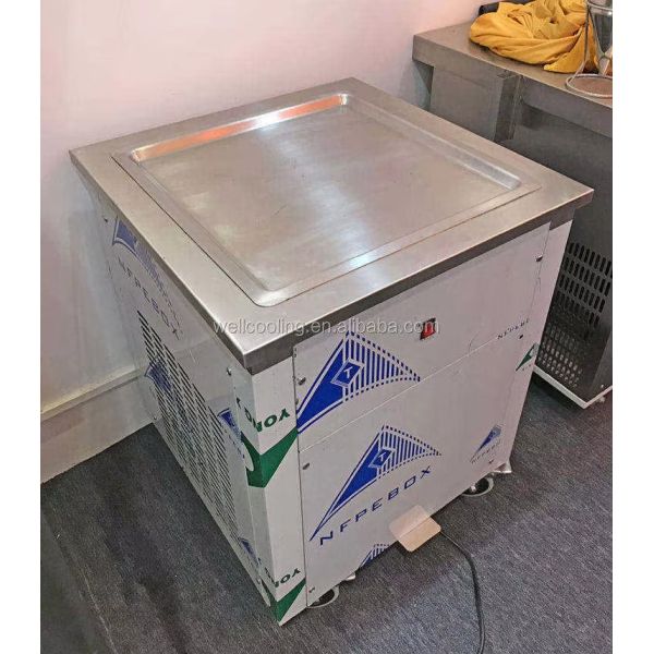 Customized Fast Freezing Ice Cream Machine Single Square Pan Fried Molding Ice Cream Roll Machine