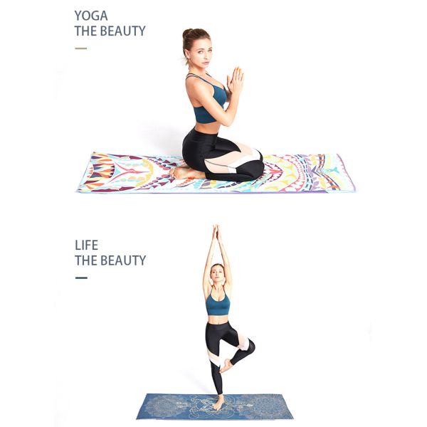 16 Patterns Printed Yoga Towel 185X63cm Microfiber Cover Yoga Mat Towel