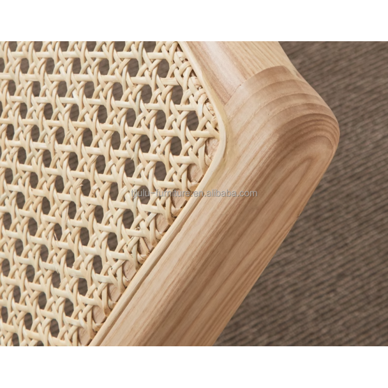 Modern Style Ash Wood Dining Chair and Rattan Lounge Chair W65*D80*H69CM for Modern Office Building Decoration