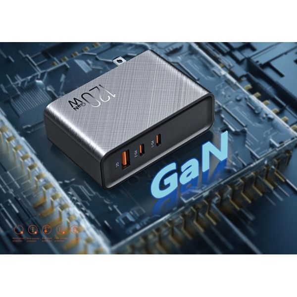 DOE VI 120W GaN Triple Port Charger For Travel Carry
