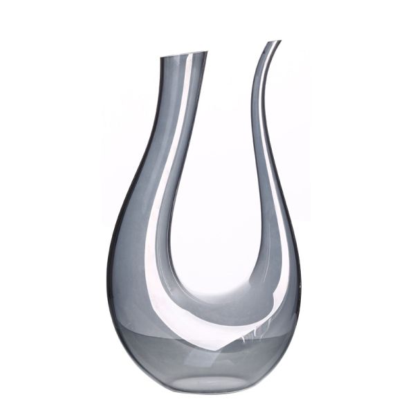 Бокалы классического длинного стержня закоптелые кристаллические с качеством еды графинчика