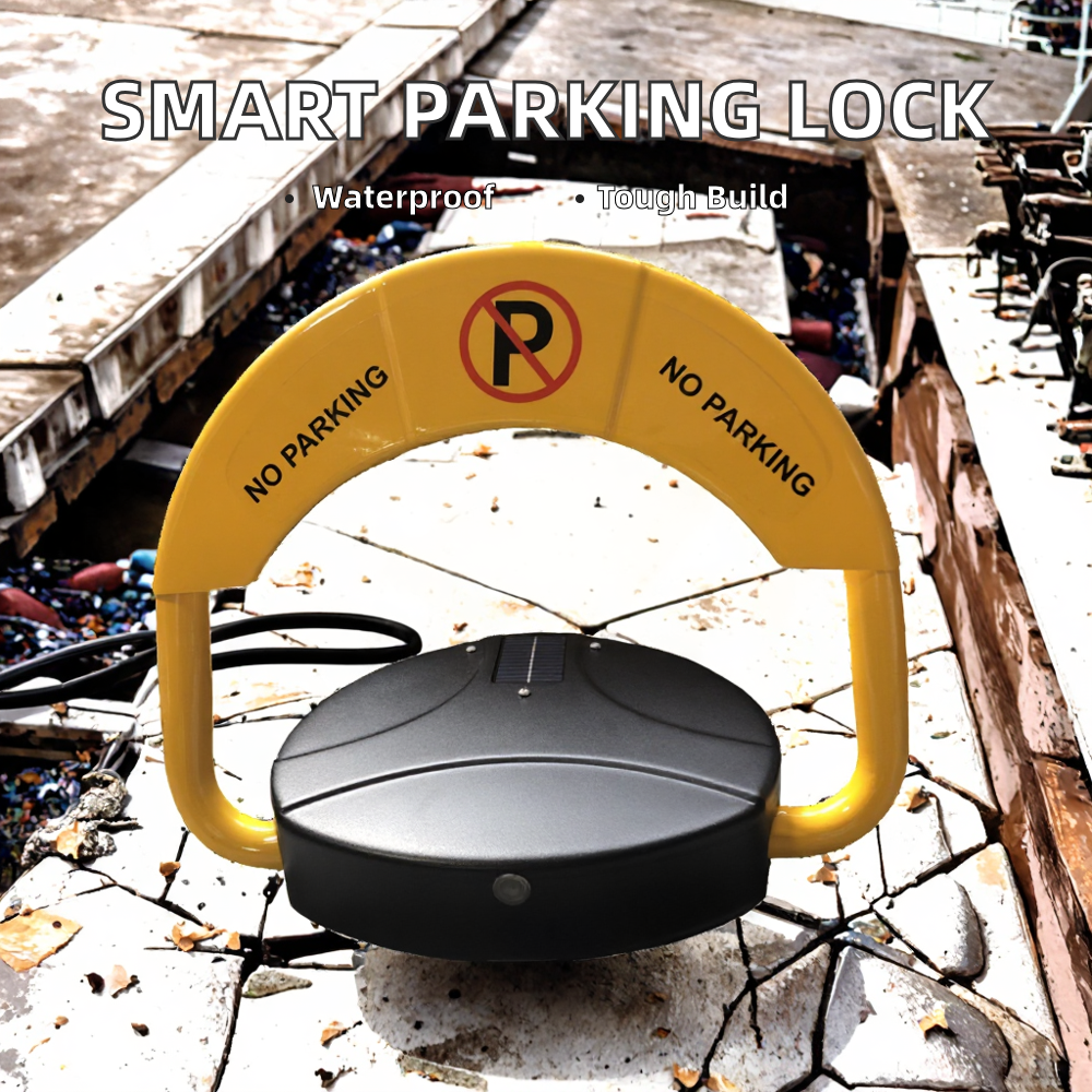 Yellow Car Parking Locks Waterproof Remote Control Parking Lot Lock