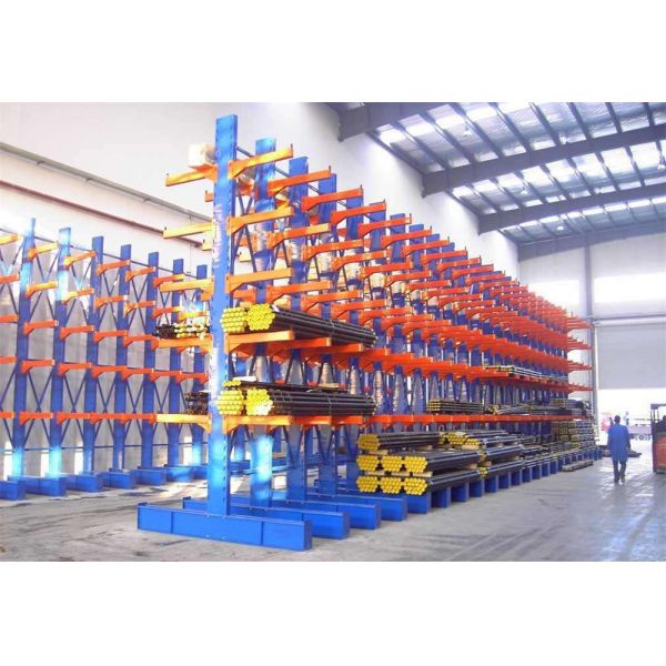 Double Side Metal Lumber Cantilever Steel Rack Warehouse Storage System