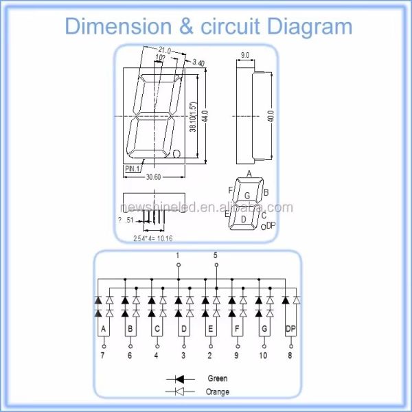 1.5 Inch 1 digit LED Seven Segment Display