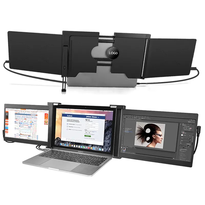 OEM USB C Type C 1080P IPS HDR портативный 3-экранный монитор для игровых ноутбуков 10,1 дюйма