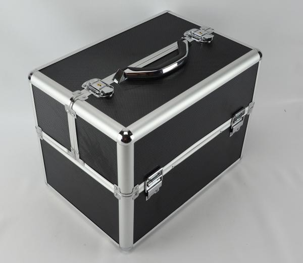 Multi Color Diamond ABS Aluminum Makeup Train Box , Protable Cosmetic Vanity Case