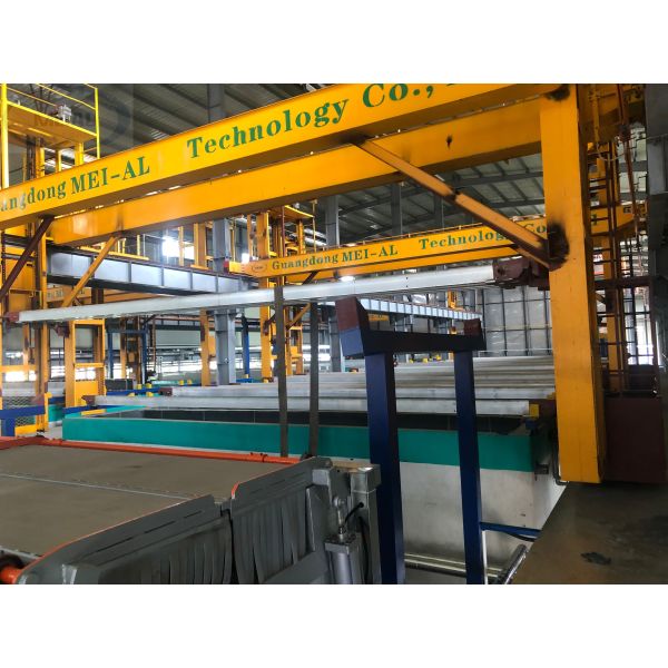 Automatic Horizontal Anodizing Line for Aluminum Profiles with 750T/month Output 6500mm Max Profile Length and 8-12µm Film Thickness