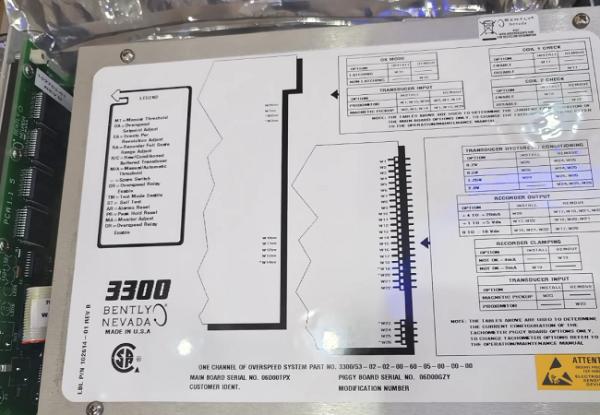 Bently Nevada 3300-53-02-02-00-60-05-00-00-00 Overspeed Detection System Module Rack Based