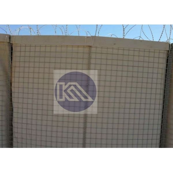 Heavy Zinc Coated Fabric Lined Gabion Basket Use For Defensive Barrier Protection Fortifications And Explosion-Proof Walls