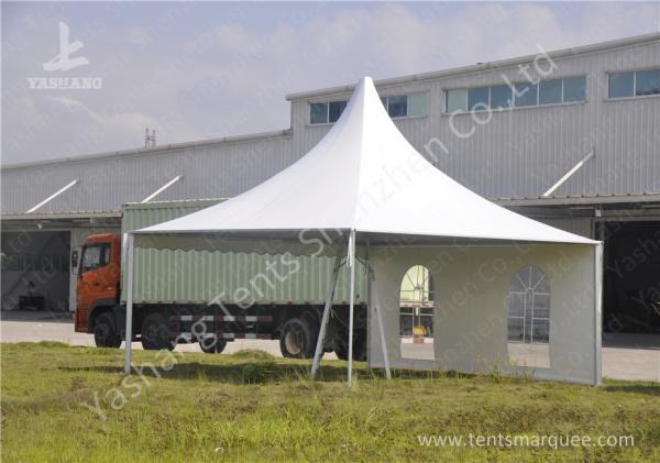 Extruded Aluminum Alloy Frame Outdoor High Peak Pole Tent Soft PVC Windows