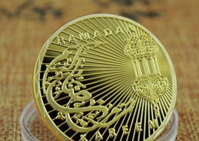 medalha militar cozida aumentada 3D do esmalte, moeda de ouro comemorativa da cultura árabe