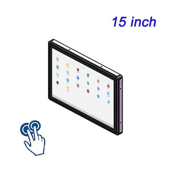 Embedded 15 Inch Industrial IPC Widescreen Capacitive Industrial TouchScreen Monitor