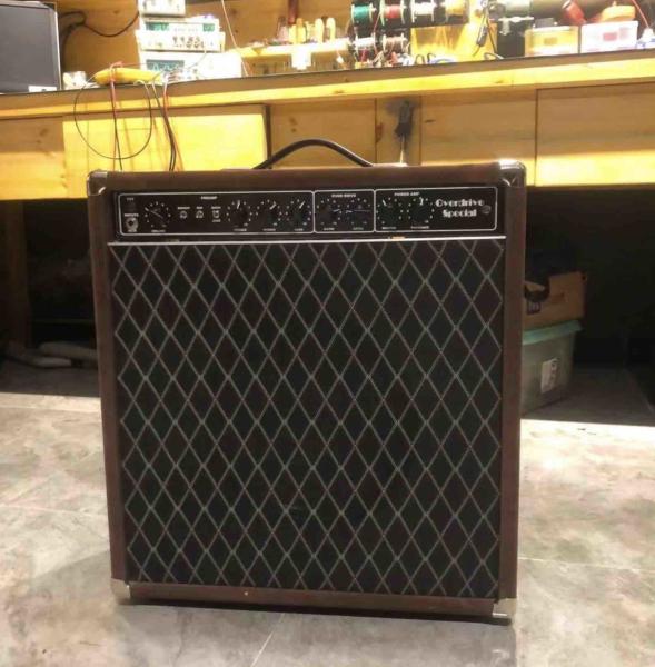 Custom Grand Over-drive Special ODS 30W Guitar Amplifier Head with Brown Tolex and VOXX Style Grill Cloth JJ Tubes