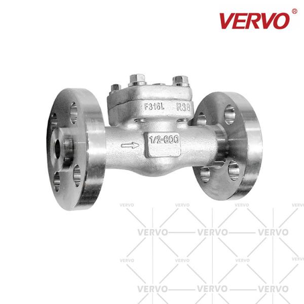 A válvula de verificação do balanço API602 forjou a válvula de verificação de aço inoxidável de aço Dn25 600lb Rf flangeou tampa aparafusada forjou as válvulas de aço