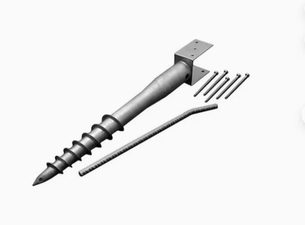 Galvanized Helical Ground Screw Pile Pole Anchor In Foundation Solar Enery System