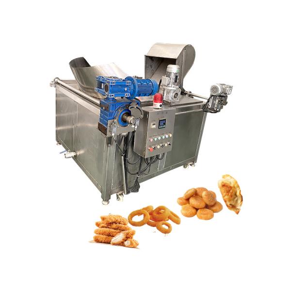 Máquina de fritura de amendoim de tipo batch com revestimento não pegajoso de descarga automática