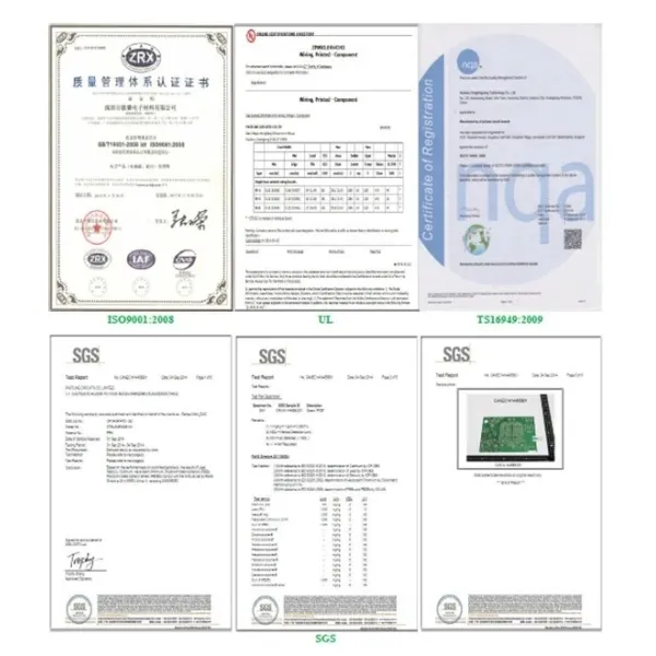 1,6 мм 12-слойная плата с печатным монтажом OSP из белой меди