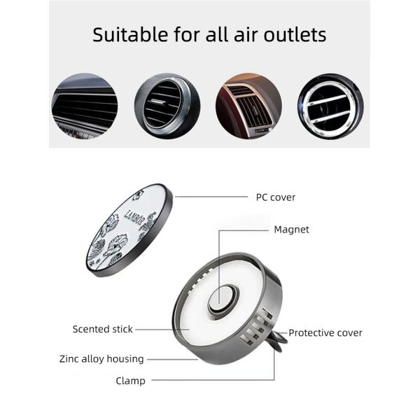 Zinc Alloy Car Perfume Air Fresheners Creative Decoration Car Aromatherapy