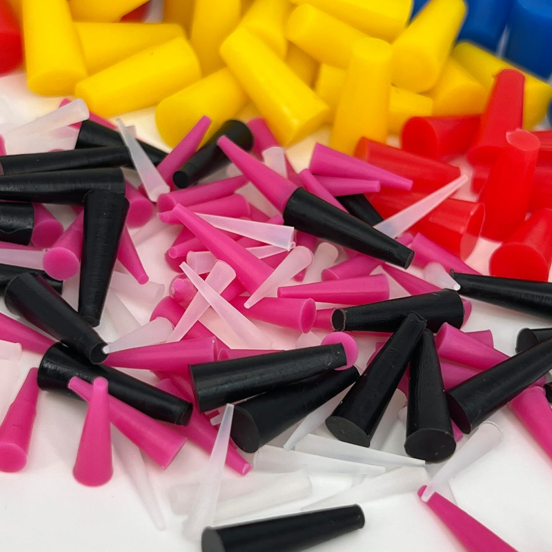 Rubber Products for Moulding Processing Service Diverse 105 Sizes Silicone Plug and Colorful Cone Plug Set