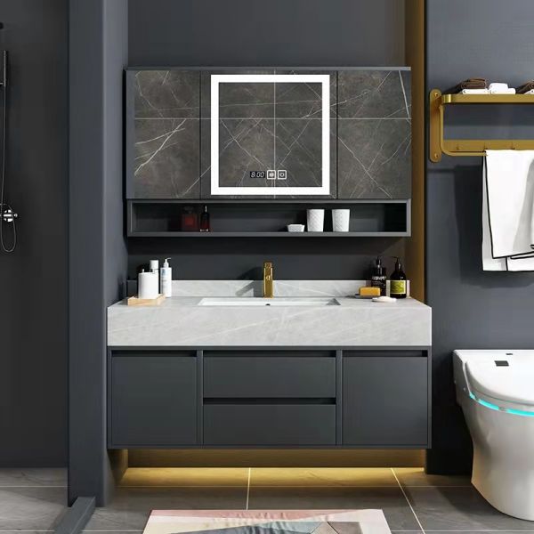 Верхняя установка деревянной ванной ванной 600 мм со зеркалом