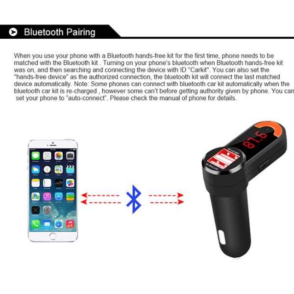 Universal Smartphone Charger / Bluetooth Car Stereo Adapter 30*30*62mm