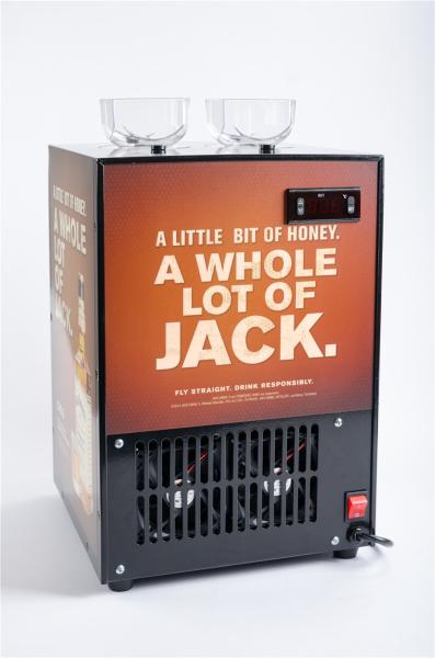 Energy Saving Cold Shot Liquor Dispenser Two Bottle High Performance Compressor
