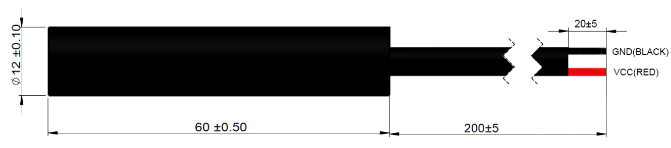 Lightweight 545nm 1mW Industrial Dot Laser Module with Isolated Housing and APC Power
