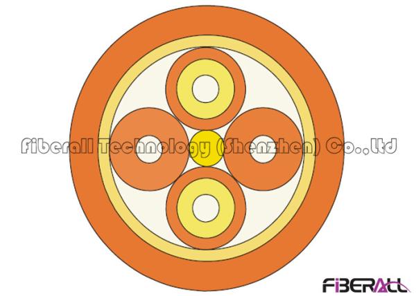 Multi Stranded Breakout Indoor Fiber Optic Cable 2 Fibers 2 Pieces Filler