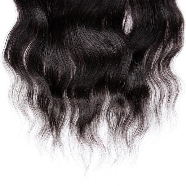 Fechamento frontal 13x4 do laço peruano molhado e ondulado em linha reta para mulheres negras
