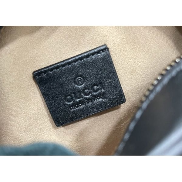 GG Marmont Wave Round Full Leather Chain Bag Soft Leather 18.5cm Length