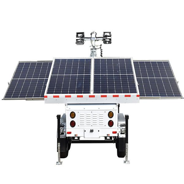 Towable Light Tower Generator Light Tower Height 5 Sections 7M Mobile Solar Light Tower Rental