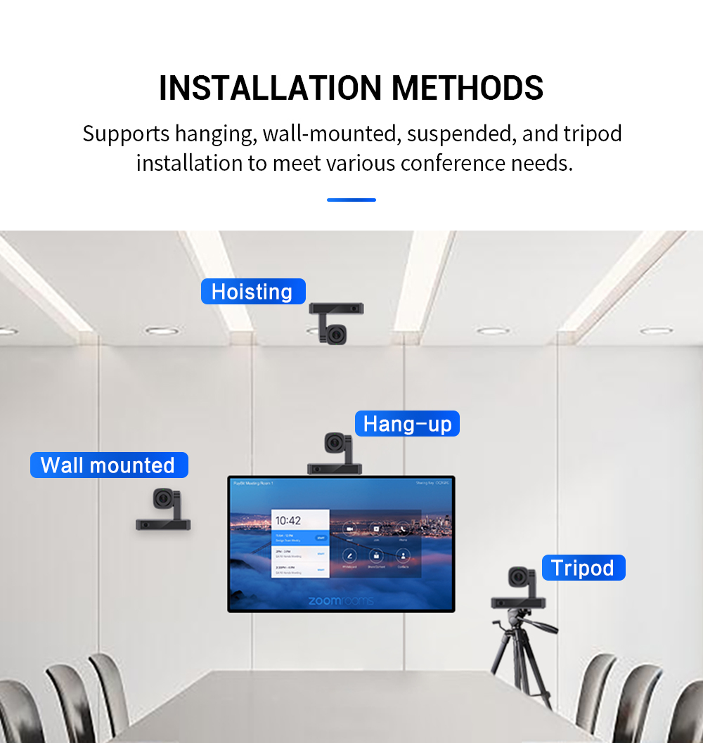 4K AI Optical 10xzoom Camera  PTZ Camera with Wide view angle dual lens