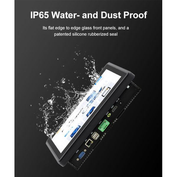 Капацитивный сенсорный экран 18,5 дюйма Промышленный планшетный компьютер с алюминиевым корпусом без вентилятора