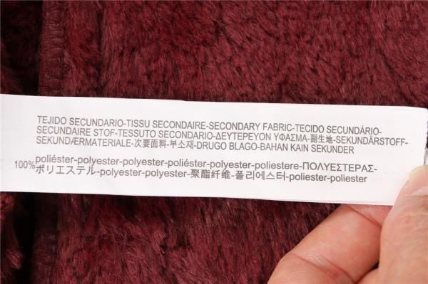 Fur Lining PU Splicing Ladies Sweater Cardigan Wine Color In Stock