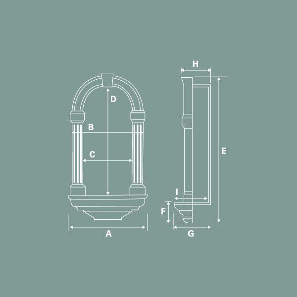 HG-5218 Primed Polyurethane Surface Mount Wall Niche
