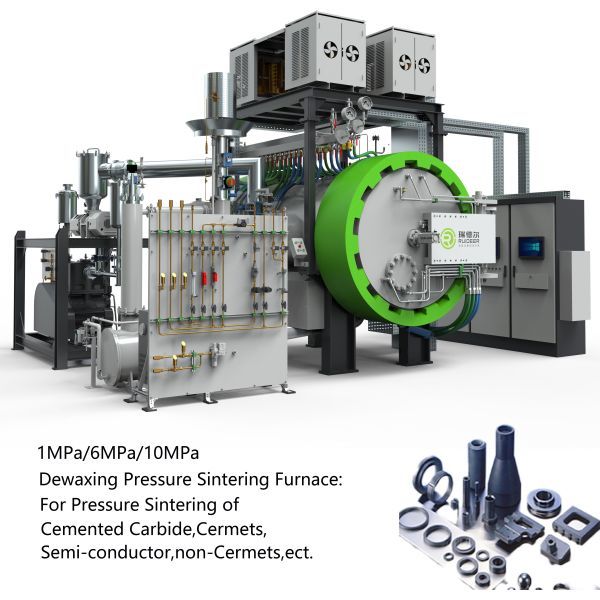 Powder metallurgy cemented carbide Pressure Sintering Furnace 6MPA 1600℃