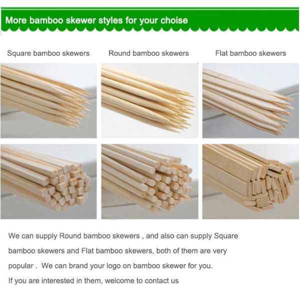 Large Diameter Long Bamboo Round Wooden Sticks for Customized BBQ Skewers Different Sizes