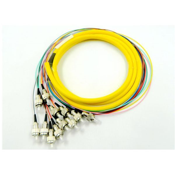 FC UPC Single Mode Fiber Jumpers Yellow Color 50dB Return Loss Custom Length