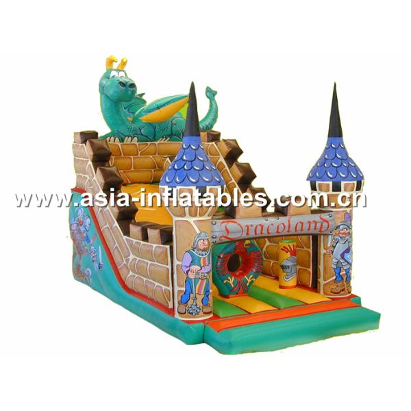 Commercial Grade Inflatable Casle And Slide Combo For Sale