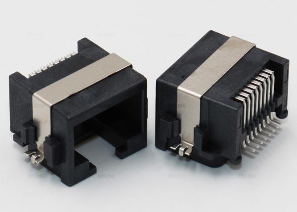 Trava acima de 90 graus 8P8C único SMT portuário RJ45 LAN Jack