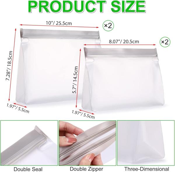 Toiletry bags, Soft Plastic Travel Makeup Cosmetic Bags, Zipper Closure Design, Waterproof Portable Carry on Bags