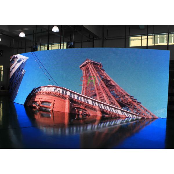5.95mm LED Advertising Screen , large curved hd screen for business