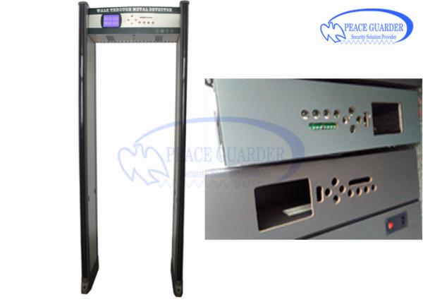 LCD Display Electronic Metal Detector , Body Scanner Metal Detector With Battery