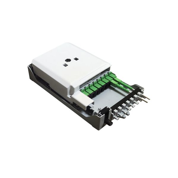 GFS-8ZT-2,fiber distribution box,splitter box,Max Capacity 8 cores,,size 235*126*52mm, Material: PC+ABS,IP 65